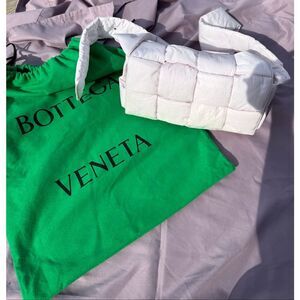Bottega Veneta Nylon Intrecciato Cassette Bag Medium Light Pink Zest Washed